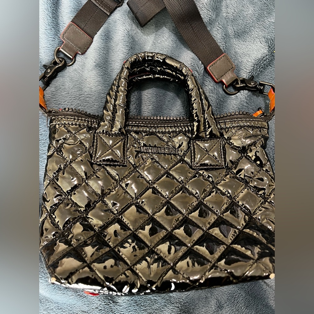 MZ WALLACE SUTTON DELUXE SMALL PATENT QUILTED CROSSBODY